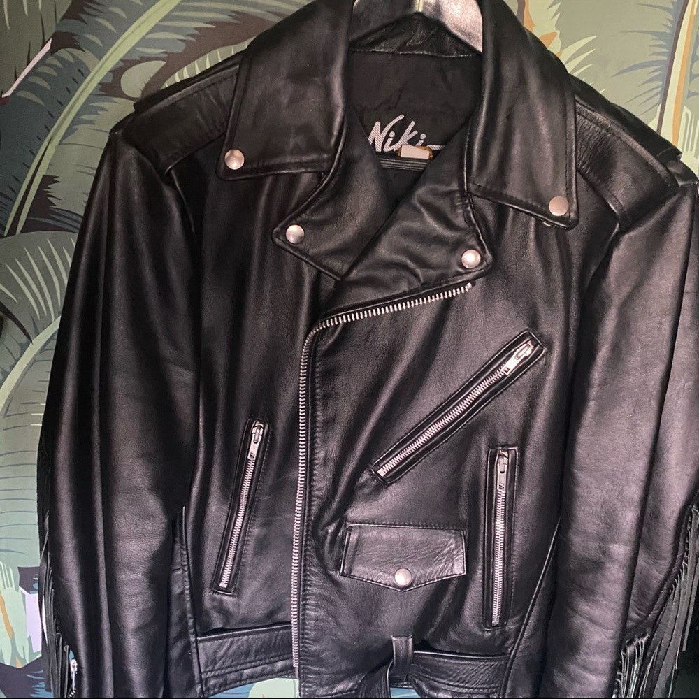 Vintage Niki Leather jacket mens sz s-m
